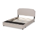 Baxton Studio Larese Beige Fabric Upholstered 2-Drawer Queen Size Platform Storage Bed - BSOLarese-Beige-Queen
