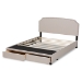 Baxton Studio Larese Beige Fabric Upholstered 2-Drawer Queen Size Platform Storage Bed - BSOLarese-Beige-Queen