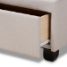 Baxton Studio Larese Beige Fabric Upholstered 2-Drawer Queen Size Platform Storage Bed - BSOLarese-Beige-Queen