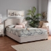 Baxton Studio Larese Beige Fabric Upholstered 2-Drawer Queen Size Platform Storage Bed - BSOLarese-Beige-Queen