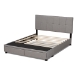 Baxton Studio Netti Light Grey Fabric Upholstered 2-Drawer Queen Size Platform Storage Bed - BSONetti-Grey-Queen