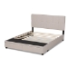 Baxton Studio Netti Beige Fabric Upholstered 2-Drawer King Size Platform Storage Bed - BSONetti-Beige-King