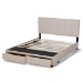 Baxton Studio Netti Beige Fabric Upholstered 2-Drawer King Size Platform Storage Bed - BSONetti-Beige-King