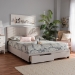 Baxton Studio Netti Beige Fabric Upholstered 2-Drawer King Size Platform Storage Bed - BSONetti-Beige-King