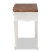 Baxton Studio Sophie Classic Traditional French Country White and Brown Finished Small 3-Drawer Wood Console Table - BSO132050-White-Console