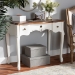 Baxton Studio Sophie Classic Traditional French Country White and Brown Finished Small 3-Drawer Wood Console Table - BSO132050-White-Console