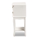 Baxton Studio Gabrielle Traditional French Country Provincial White-Finished 2-Drawer Wood End Table - BSOETASW-06-White-ET