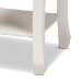 Baxton Studio Gabrielle Traditional French Country Provincial White-Finished 2-Drawer Wood End Table - BSOETASW-06-White-ET