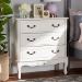 Baxton Studio Gabrielle Traditional French Country Provincial White-Finished 3-Drawer Wood Storage Cabinet - BSOETASW-08-White-3DW-Cabinet