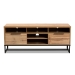 Baxton Studio Reid Modern and Contemporary Industrial Oak Finished Wood and Black Metal 2-Drawer TV Stand - BSOTV8007-Oak/Black-TV