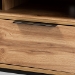 Baxton Studio Reid Modern and Contemporary Industrial Oak Finished Wood and Black Metal 2-Drawer TV Stand - BSOTV8007-Oak/Black-TV