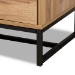 Baxton Studio Reid Modern and Contemporary Industrial Oak Finished Wood and Black Metal 2-Drawer TV Stand - BSOTV8007-Oak/Black-TV