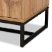 Baxton Studio Reid Modern and Contemporary Industrial Oak Finished Wood and Black Metal 3-Drawer Sideboard Buffet - BSOMPC8007-Oak/Black-Sideboard