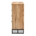 Baxton Studio Reid Modern and Contemporary Industrial Oak Finished Wood and Black Metal 4-Drawer Dresser - BSOCH8000-Oak/Black-4DW-Dresser