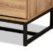 Baxton Studio Reid Modern and Contemporary Industrial Oak Finished Wood and Black Metal 4-Drawer Dresser - BSOCH8000-Oak/Black-4DW-Dresser