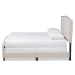 Baxton Studio Morgan Modern Transitional Beige Fabric Upholstered King Size Panel Bed - BSOMorgan-Beige-King