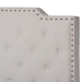 Baxton Studio Marion Modern Transitional Beige Fabric Upholstered Button Tufted Full Size Panel Bed - BSOMarion-Beige-Full