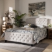 Baxton Studio Marion Modern Transitional Beige Fabric Upholstered Button Tufted Full Size Panel Bed - BSOMarion-Beige-Full