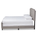 Baxton Studio Marion Modern Transitional Grey Fabric Upholstered Button Tufted Queen Size Panel Bed - BSOMarion-Grey-Queen