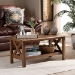 Baxton Studio Reese Traditional Transitional Walnut Brown Finished Rectangular Wood Coffee Table - BSOSW5208-Walnut-M17-CT
