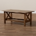 Baxton Studio Reese Traditional Transitional Walnut Brown Finished Rectangular Wood Coffee Table - BSOSW5208-Walnut-M17-CT