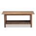 Baxton Studio Rylie Traditional Transitional Mission Style Walnut Brown Finished Rectangular Wood Coffee Table - BSOSW135-Walnut-M17-CT
