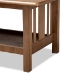 Baxton Studio Rylie Traditional Transitional Mission Style Walnut Brown Finished Rectangular Wood Coffee Table - BSOSW135-Walnut-M17-CT