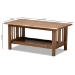 Baxton Studio Rylie Traditional Transitional Mission Style Walnut Brown Finished Rectangular Wood Coffee Table - BSOSW135-Walnut-M17-CT