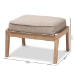 Baxton Studio Sigrid Mid-Century Modern Light Grey Fabric Upholstered Antique Oak Finished Wood Ottoman - BSOSigrid-Light Grey/Antique Oak-Otto