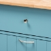 Baxton Studio Liona Modern and Contemporary Sky Blue Finished Wood Kitchen Storage Cart - BSORT599-OCC-Natural/Sky Blue-Cart