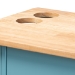 Baxton Studio Liona Modern and Contemporary Sky Blue Finished Wood Kitchen Storage Cart - BSORT599-OCC-Natural/Sky Blue-Cart