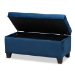 Baxton Studio Michaela Modern and Contemporary Navy Blue Velvet Fabric Upholstered Storage Ottoman - BSOWS-20091-Navy Blue Velvet-Otto