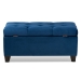 Baxton Studio Michaela Modern and Contemporary Navy Blue Velvet Fabric Upholstered Storage Ottoman - BSOWS-20091-Navy Blue Velvet-Otto