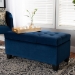 Baxton Studio Michaela Modern and Contemporary Navy Blue Velvet Fabric Upholstered Storage Ottoman - BSOWS-20091-Navy Blue Velvet-Otto