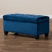 Baxton Studio Michaela Modern and Contemporary Navy Blue Velvet Fabric Upholstered Storage Ottoman - BSOWS-20091-Navy Blue Velvet-Otto