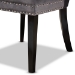 Baxton Studio Remy Modern Transitional Grey Velvet Fabric Upholstered Espresso Finished 2-Piece Wood Dining Chair Se - BSOWS-F458-Grey Velvet/Espresso-DC