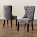 Baxton Studio Remy Modern Transitional Grey Velvet Fabric Upholstered Espresso Finished 2-Piece Wood Dining Chair Se - BSOWS-F458-Grey Velvet/Espresso-DC
