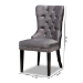 Baxton Studio Remy Modern Transitional Grey Velvet Fabric Upholstered Espresso Finished 2-Piece Wood Dining Chair Se - BSOWS-F458-Grey Velvet/Espresso-DC