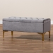 Baxton Studio Valere Glam and Luxe Grey Velvet Fabric Upholstered Gold Finished Button Tufted Storage Ottoman - BSOWS-H68-GD-Grey Velvet/Gold-Otto