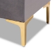 Baxton Studio Valere Glam and Luxe Grey Velvet Fabric Upholstered Gold Finished Button Tufted Storage Ottoman - BSOWS-H68-GD-Grey Velvet/Gold-Otto