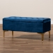 Baxton Studio Valere Glam and Luxe Navy Blue Velvet Fabric Upholstered Gold Finished Button Tufted Storage Ottoman - BSOWS-H68-GD-Navy Blue Velvet/Gold-Otto
