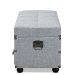 Baxton Studio Flynn Modern Transitional Grey Fabric Upholstered 2-Drawer Storage Trunk Ottoman - BSOJY19A416-Grey-Otto