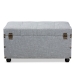 Baxton Studio Flynn Modern Transitional Grey Fabric Upholstered 2-Drawer Storage Trunk Ottoman - BSOJY19A416-Grey-Otto