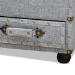 Baxton Studio Flynn Modern Transitional Grey Fabric Upholstered 2-Drawer Storage Trunk Ottoman - BSOJY19A416-Grey-Otto