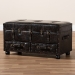 Baxton Studio Callum Modern Transitional Distressed Dark Brown Faux Leather Upholstered 2-Drawer Storage Trunk Ottoman - BSOJY19A418-Brown-Otto