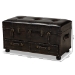 Baxton Studio Callum Modern Transitional Distressed Dark Brown Faux Leather Upholstered 2-Drawer Storage Trunk Ottoman - BSOJY19A418-Brown-Otto