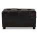 Baxton Studio Callum Modern Transitional Distressed Dark Brown Faux Leather Upholstered 2-Drawer Storage Trunk Ottoman - BSOJY19A418-Brown-Otto