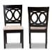Baxton Studio Lenoir Modern and Contemporary Sand Fabric Upholstered Espresso Brown Finished Wood 2-Piece Dining Chair Set - BSORH315C-Sand/Dark Brown-DC-2PK