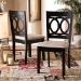 Baxton Studio Lenoir Modern and Contemporary Sand Fabric Upholstered Espresso Brown Finished Wood 2-Piece Dining Chair Set - BSORH315C-Sand/Dark Brown-DC-2PK