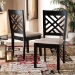 Baxton Studio Caron Modern and Contemporary Sand Fabric Upholstered Espresso Brown Finished Wood 2-Piece Dining Chair Set - BSORH317C-Sand/Dark Brown-DC-2PK